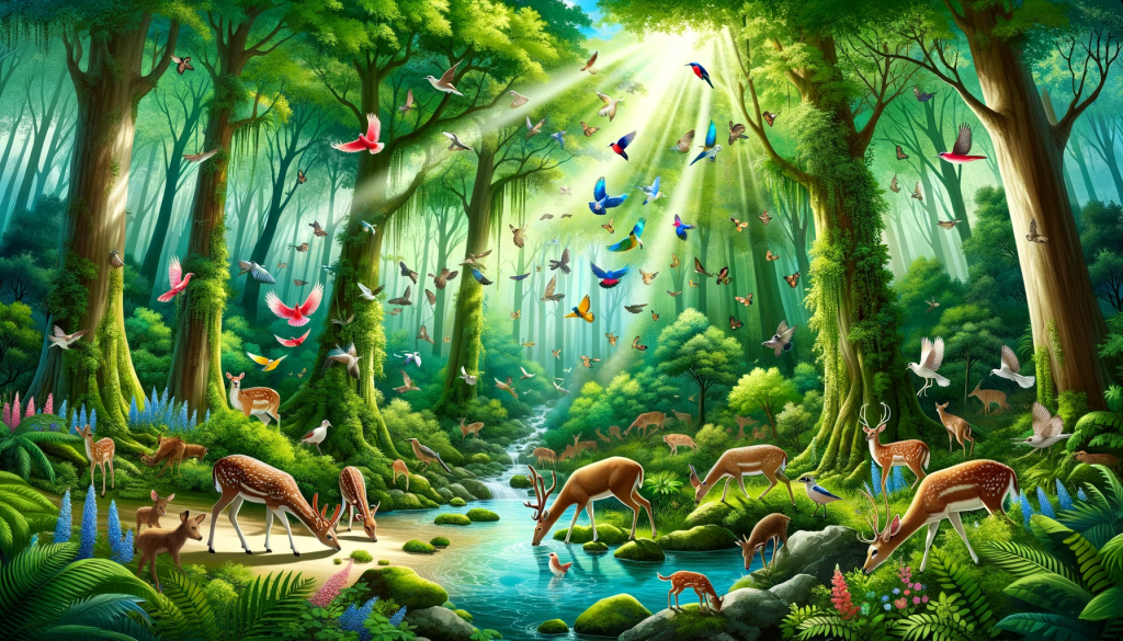 Cytaty o życiu. Piękny las, pełen kolorowych zwierząt. Life coaching Wiktor Tokarski